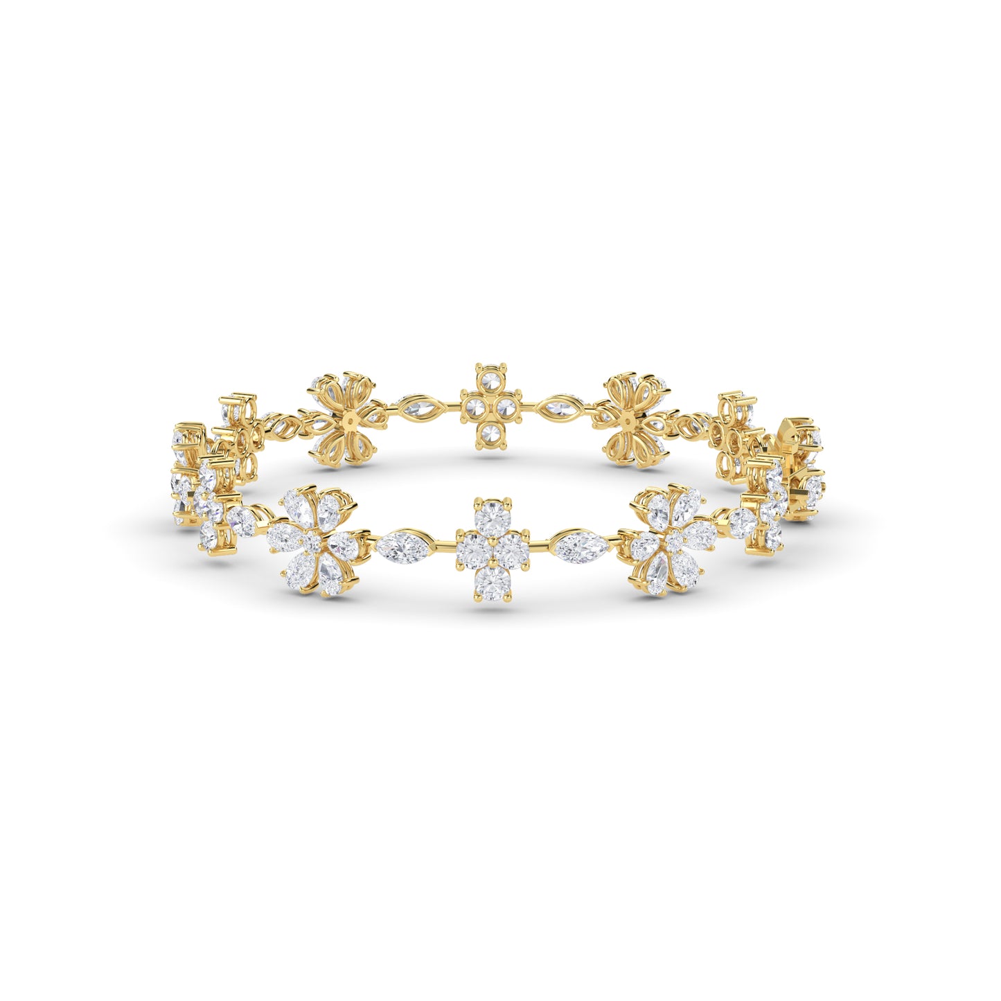 18 KT Gold Lab Grown Diamond Link Bracelets for Women