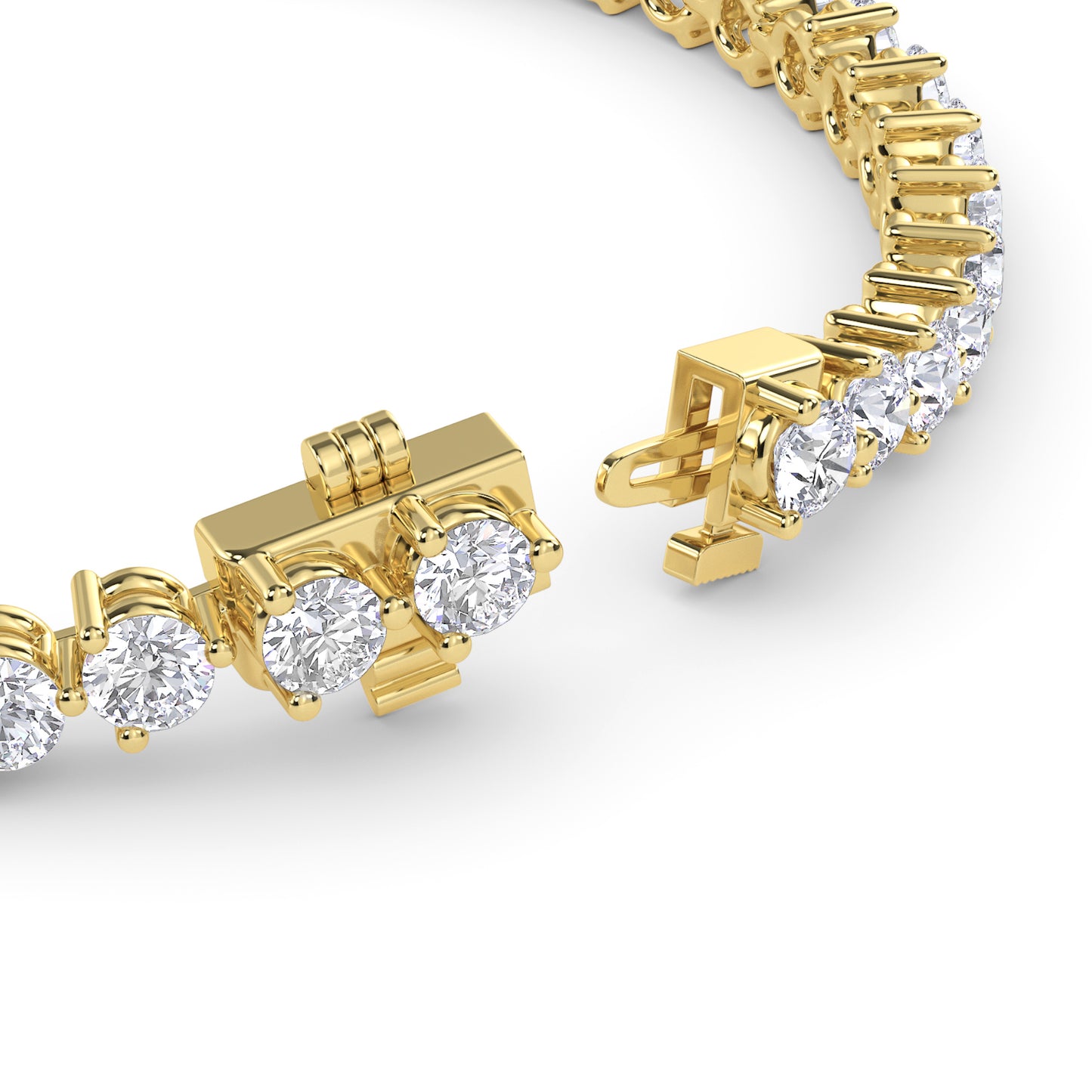 18 KT Gold Lab Grown Diamond Link Bracelets