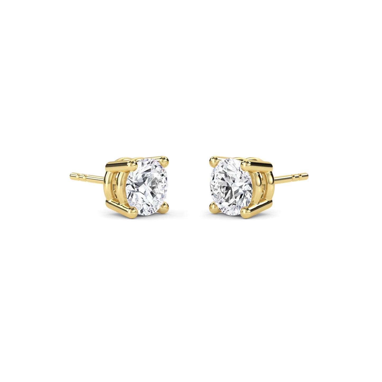 18 Kt Gold Lab Grown Diamond Stud Earrings