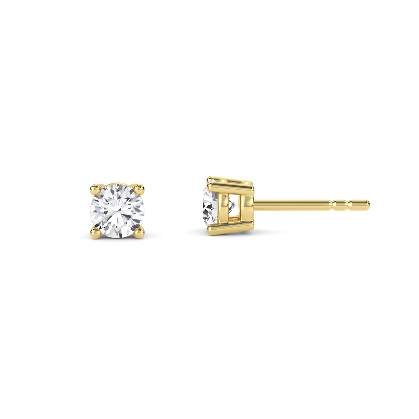 18 Kt Gold Lab Grown Diamond Stud Earrings