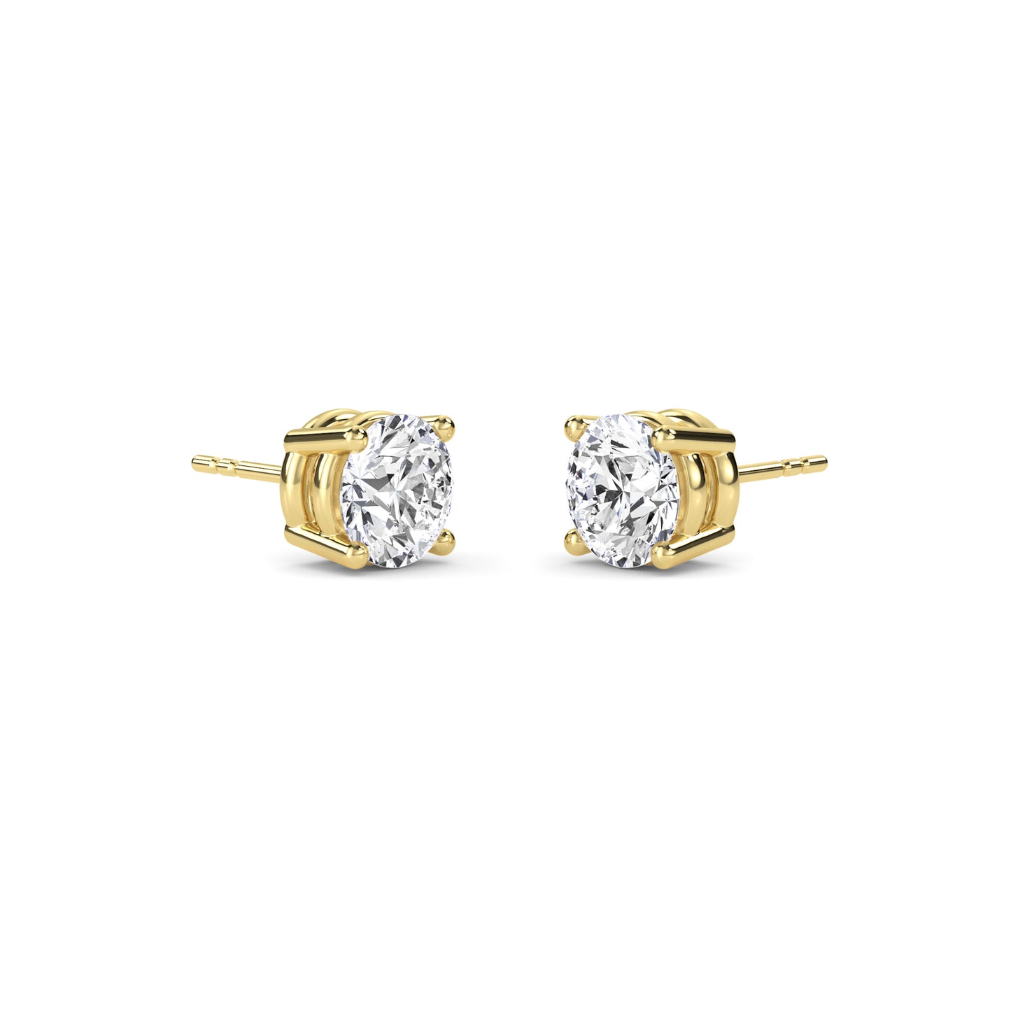 18 Kt Gold Lab Grown Diamond Stud Earrings