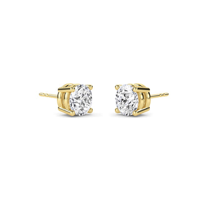 18 Kt Gold Lab Grown Diamond Stud Earrings