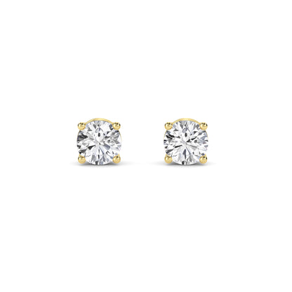 18 Kt Gold Lab Grown Diamond Stud Earrings