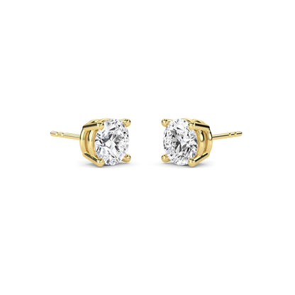 18 Kt Gold Lab Grown Diamond Stud Earrings