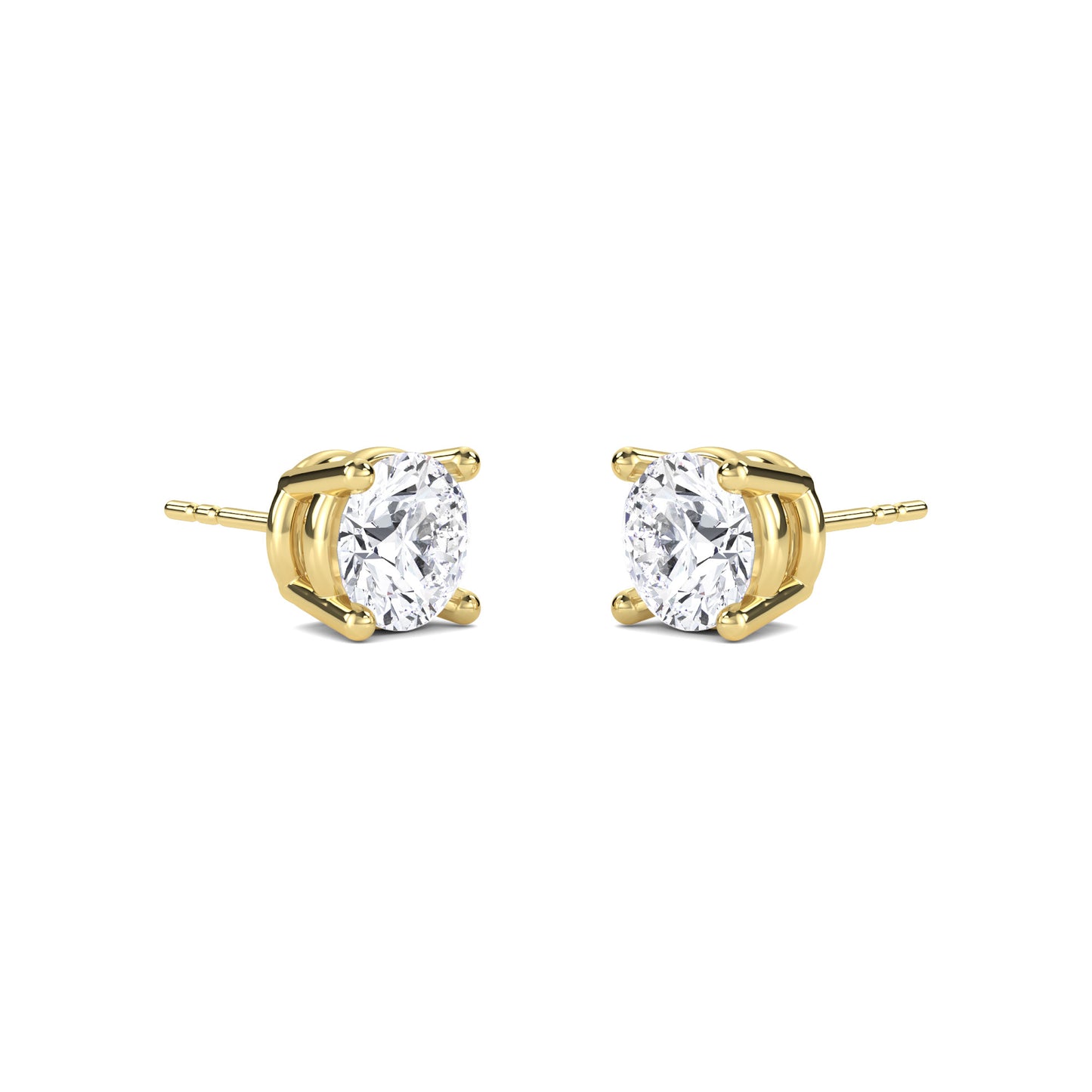 18 Kt Gold Lab Grown Diamond Stud Earrings