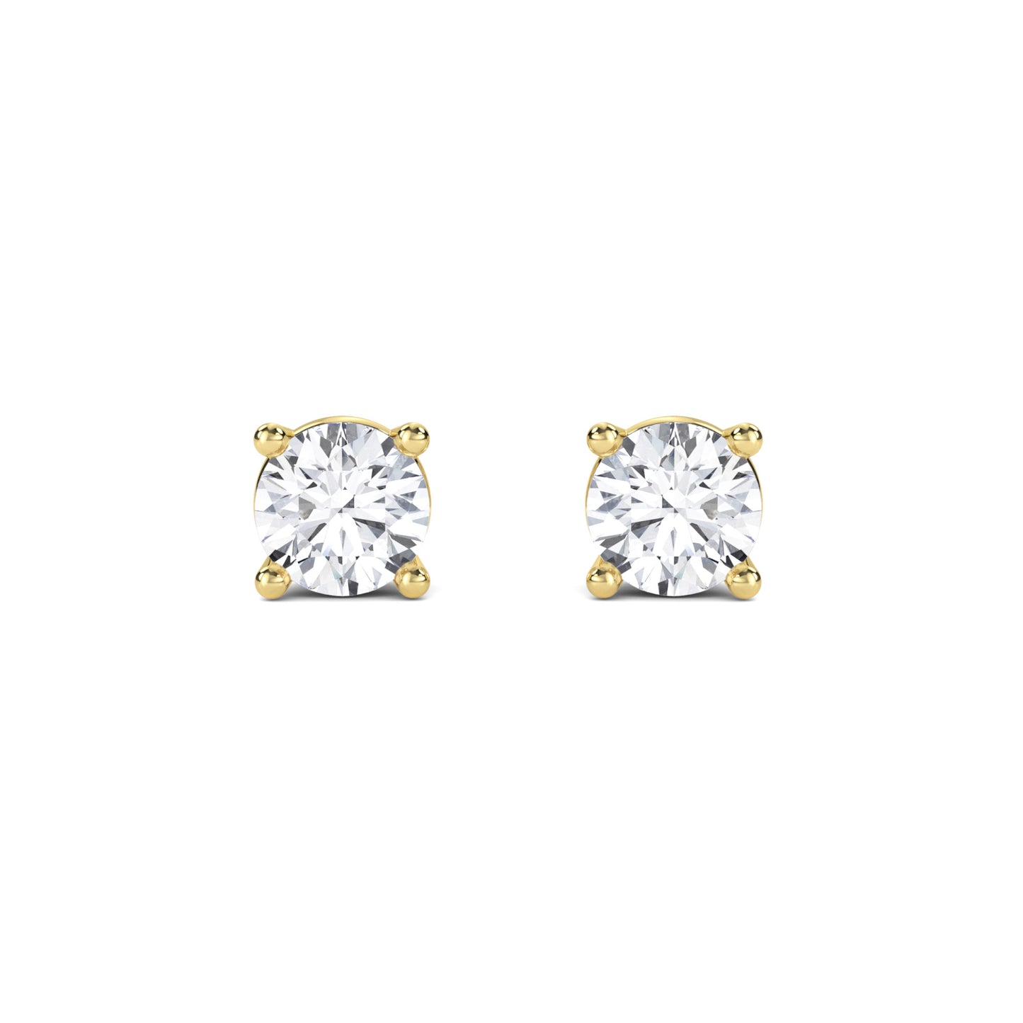 18 Kt Gold Lab Grown Diamond Stud Earrings