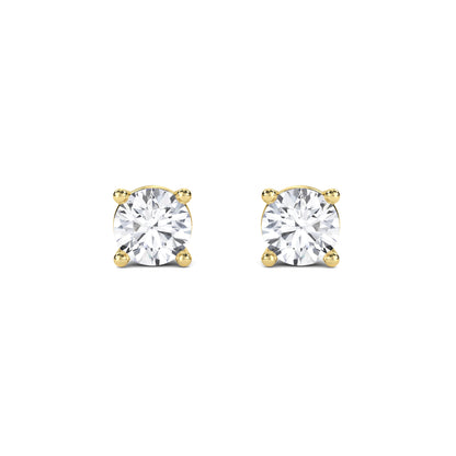 18 Kt Gold Lab Grown Diamond Stud Earrings