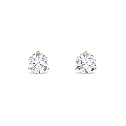 18 Kt Gold Lab Grown Diamond Stud Earrings