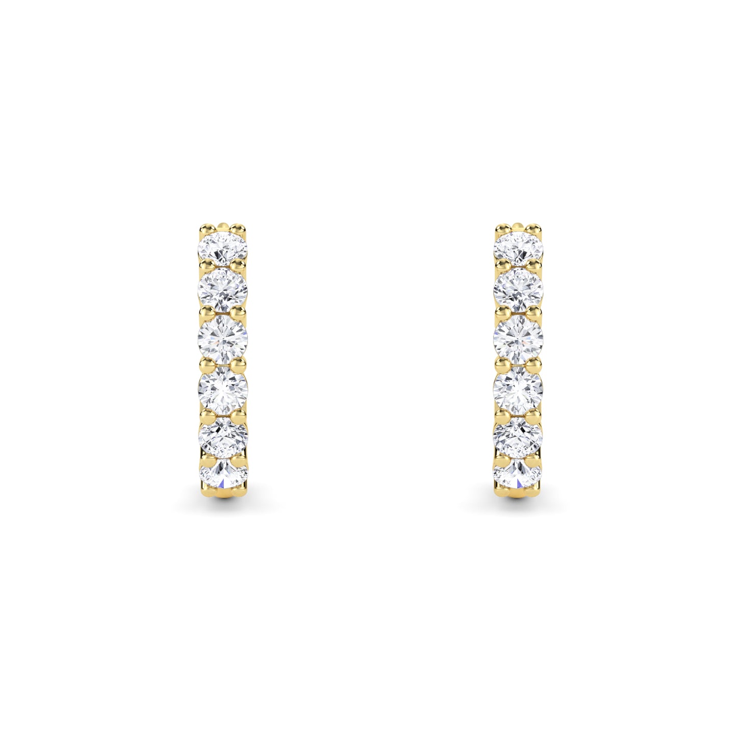 18 Kt Gold Lab Grown Diamond Hoop & Huggie Earrings