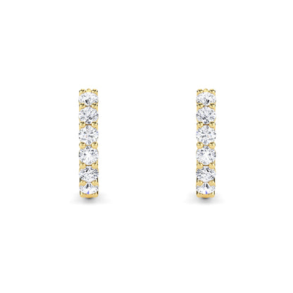 18 Kt Gold Lab Grown Diamond Hoop & Huggie Earrings