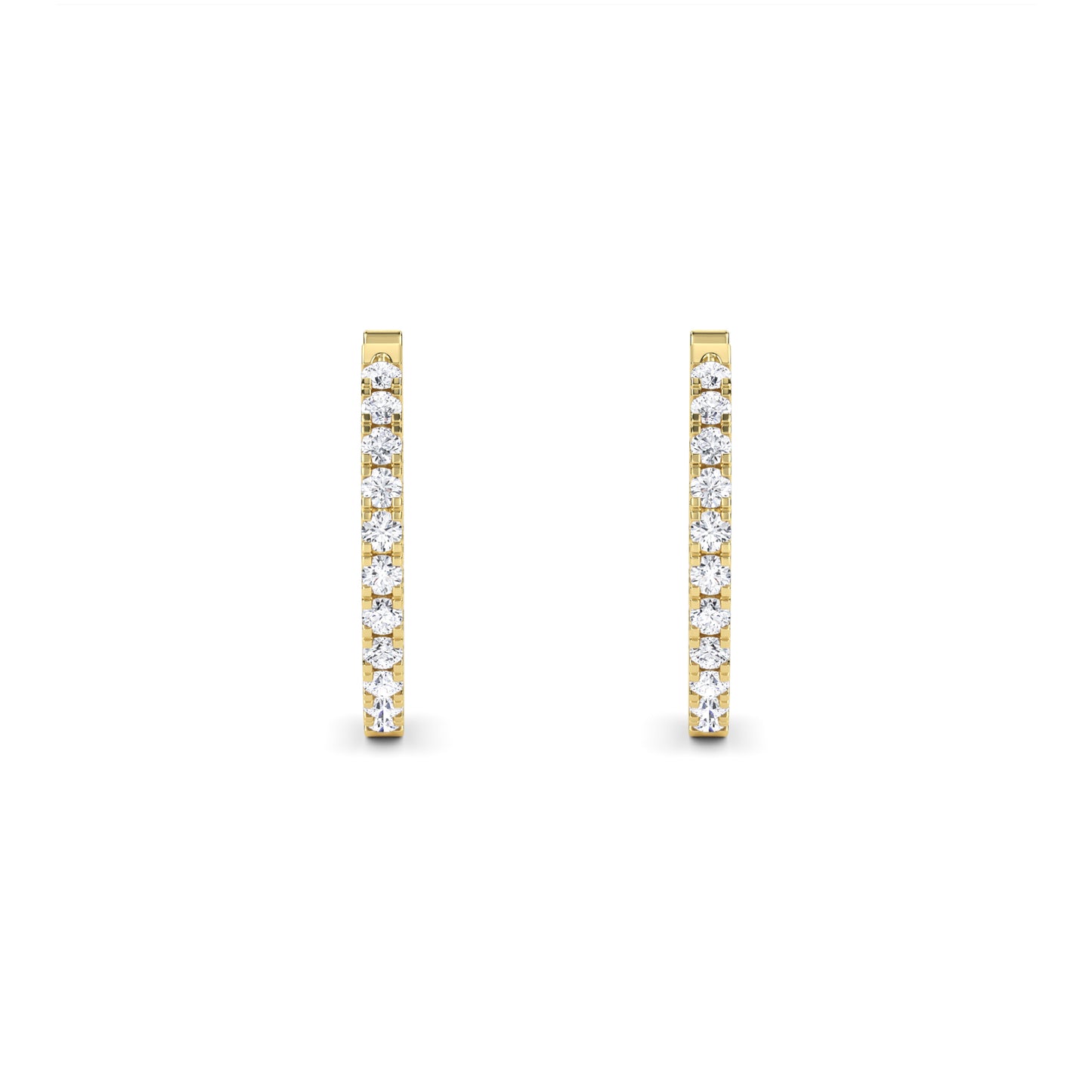 18 Kt Gold Lab Grown Diamond Hoop & Huggie Earrings