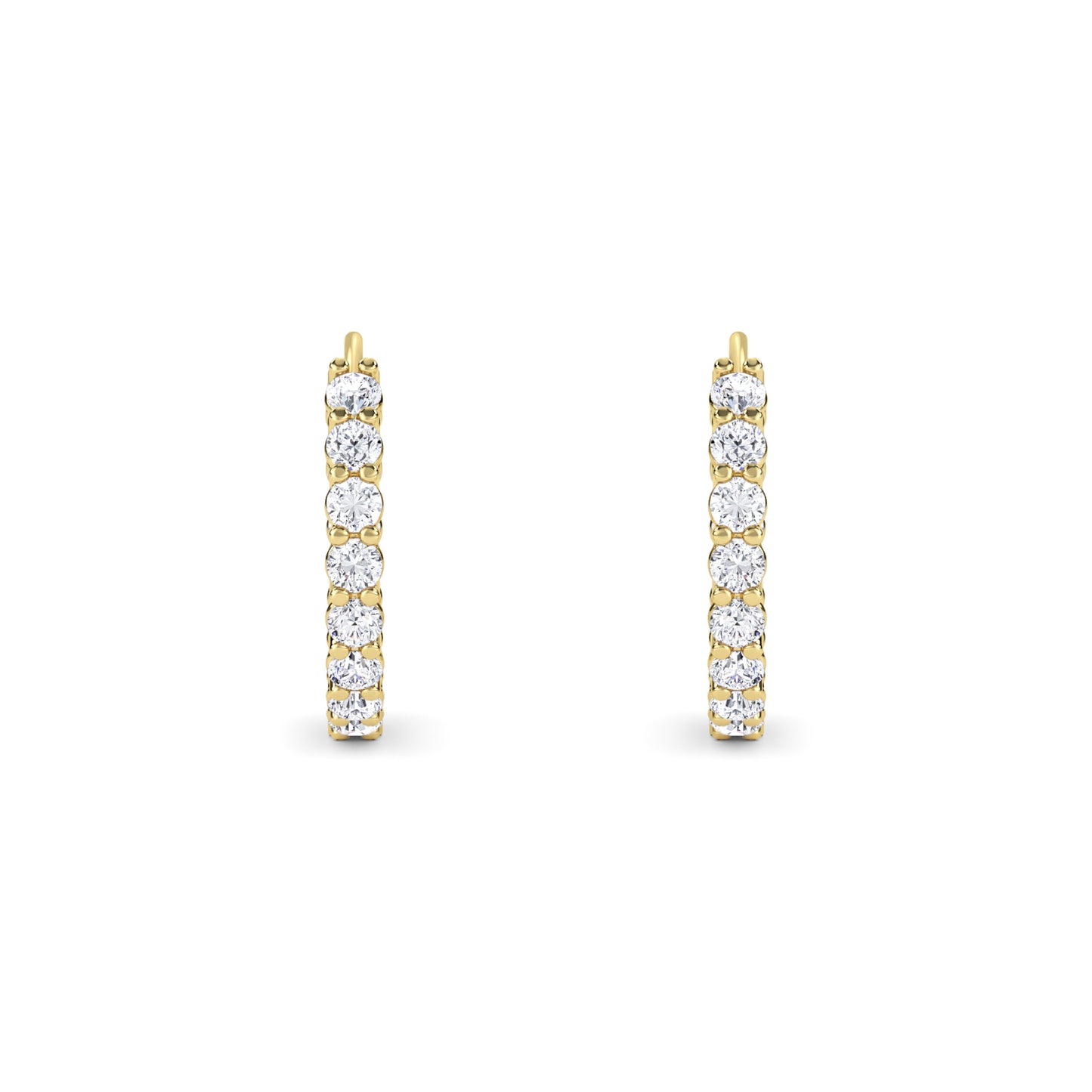 18 Kt Gold Lab Grown Diamond Hoop & Huggie Earrings