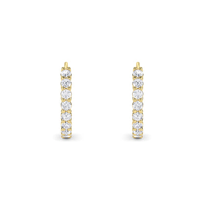 18 Kt Gold Lab Grown Diamond Hoop & Huggie Earrings