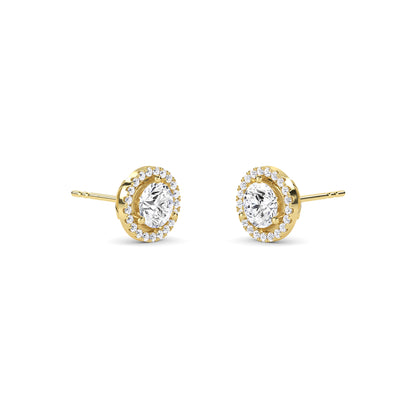 18 Kt Gold Lab Grown Diamond Stud Earrings