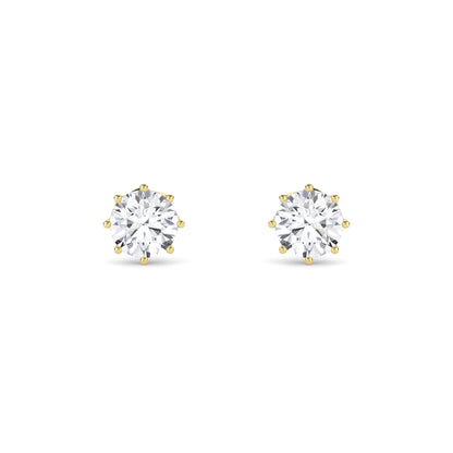 18 Kt Gold Lab Grown Diamond Stud Earrings