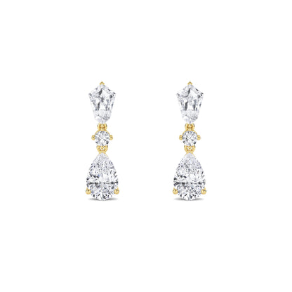 18 Kt Gold Lab Grown Diamond Drop & Dangler Earrings