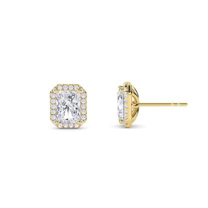 18 Kt Gold Lab Grown Diamond Stud Earrings