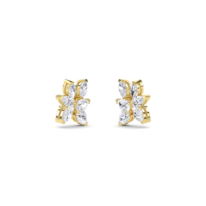 18 Kt Gold Lab Grown Diamond Stud Earrings