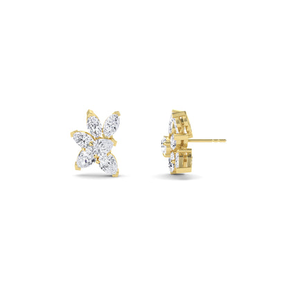 18 Kt Gold Lab Grown Diamond Stud Earrings