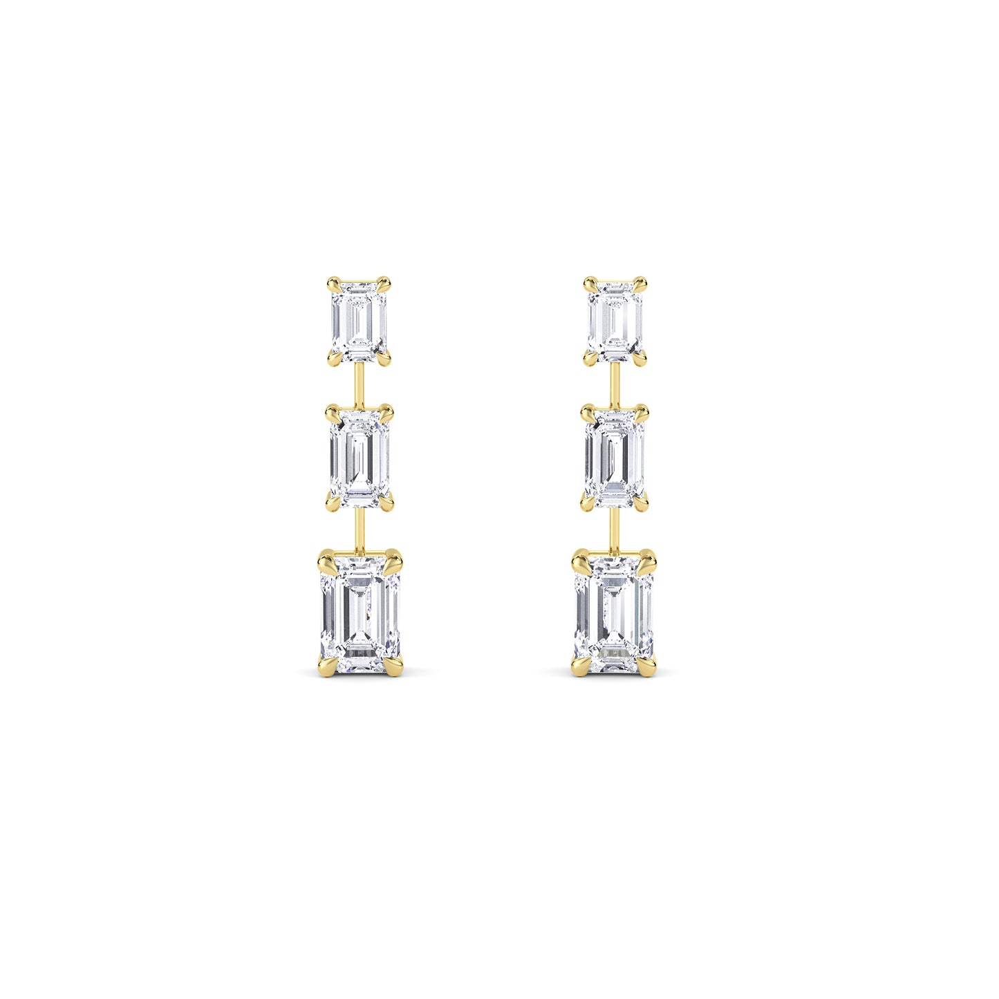 18 Kt Gold Lab Grown Diamond Drop & Dangler Earrings