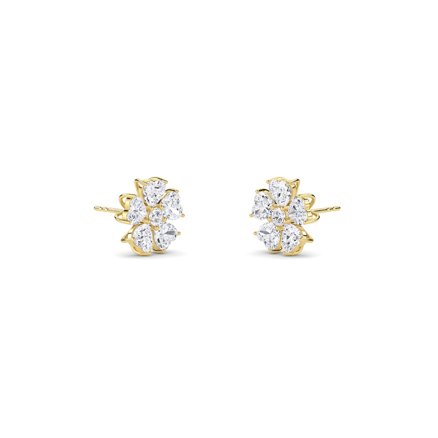 18 Kt Gold Lab Grown Diamond Stud Earrings