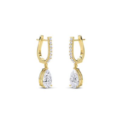 18 Kt Gold Lab Grown Diamond Hoop & Huggie Earrings