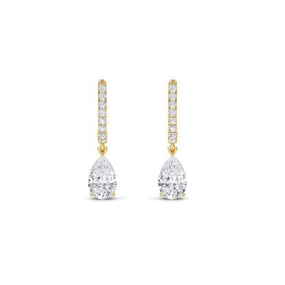 18 Kt Gold Lab Grown Diamond Hoop & Huggie Earrings