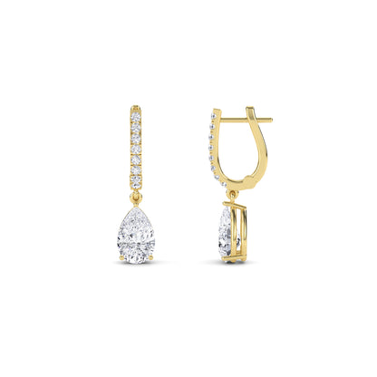 18 Kt Gold Lab Grown Diamond Hoop & Huggie Earrings