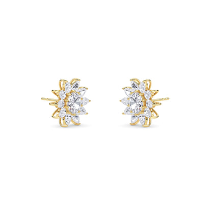 18 Kt Gold Lab Grown Diamond Stud Earrings