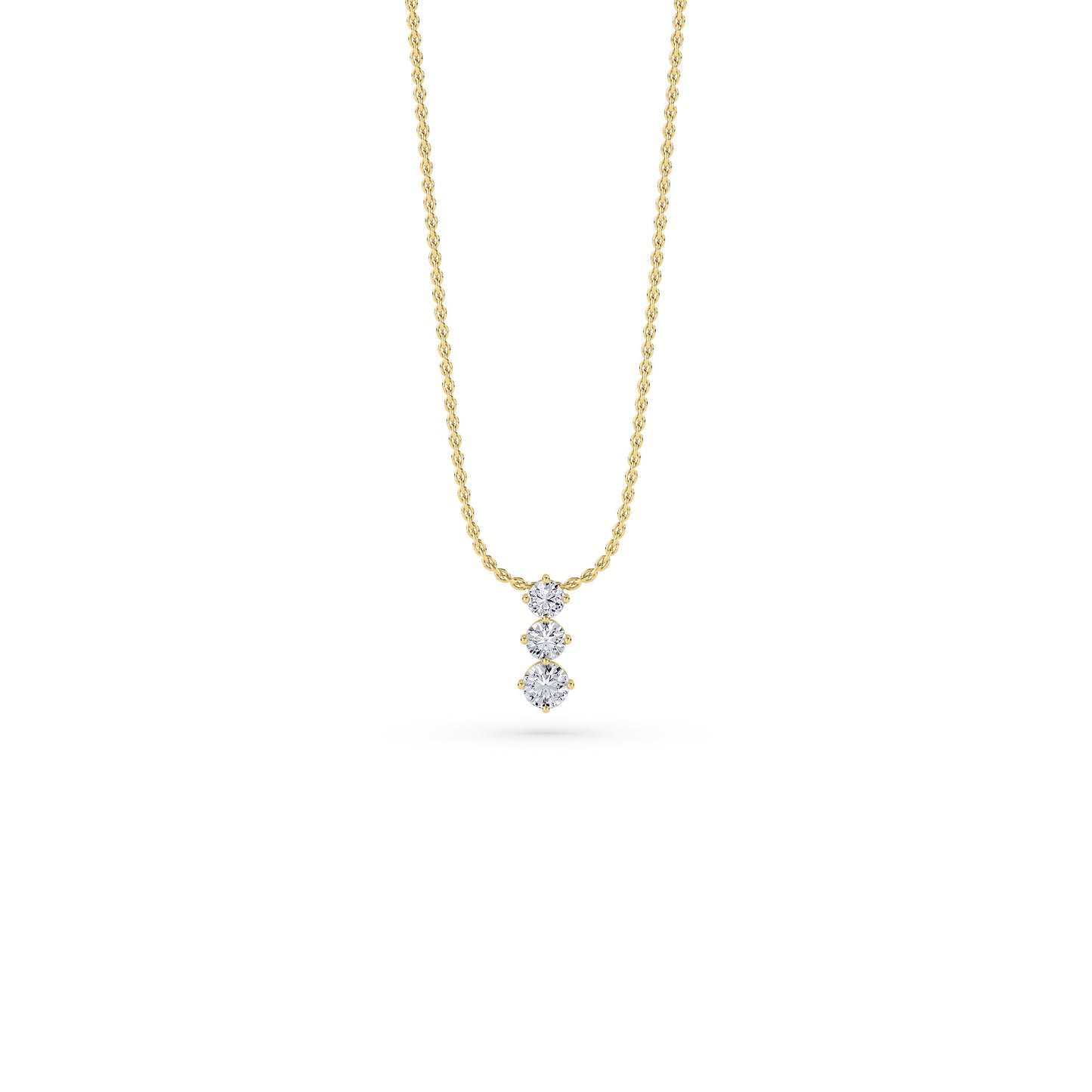 18 KT Gold Lab Grown Diamond Pendant