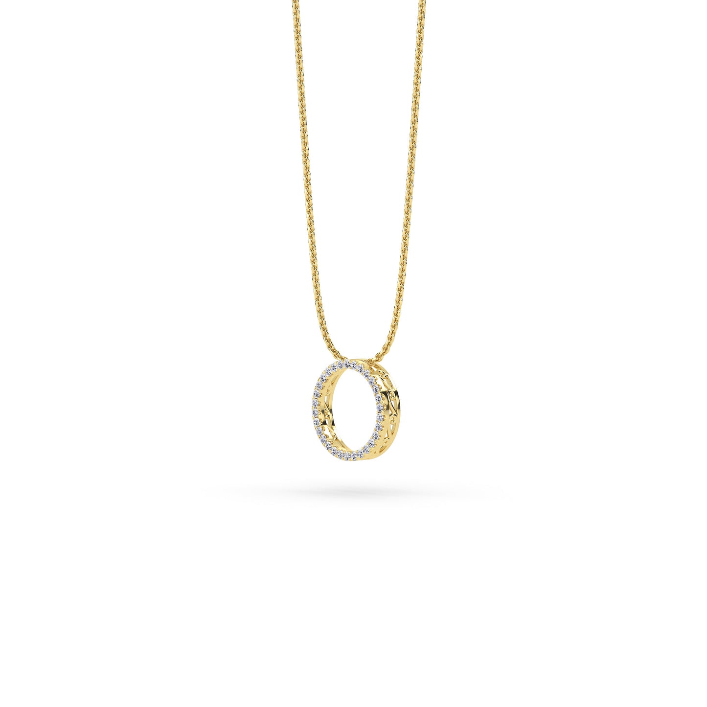 18 KT Gold Lab Grown Diamond Pendant