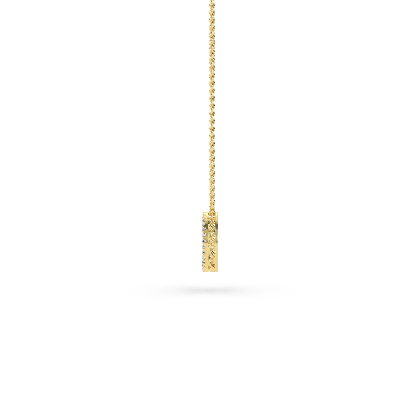 18 KT Gold Lab Grown Diamond Pendant