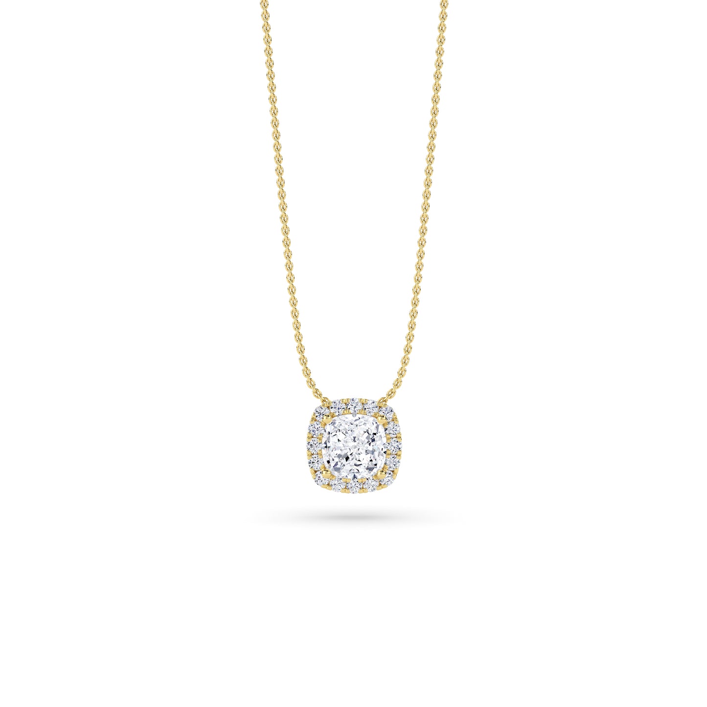 18 KT Gold Lab Grown Diamond Pendant