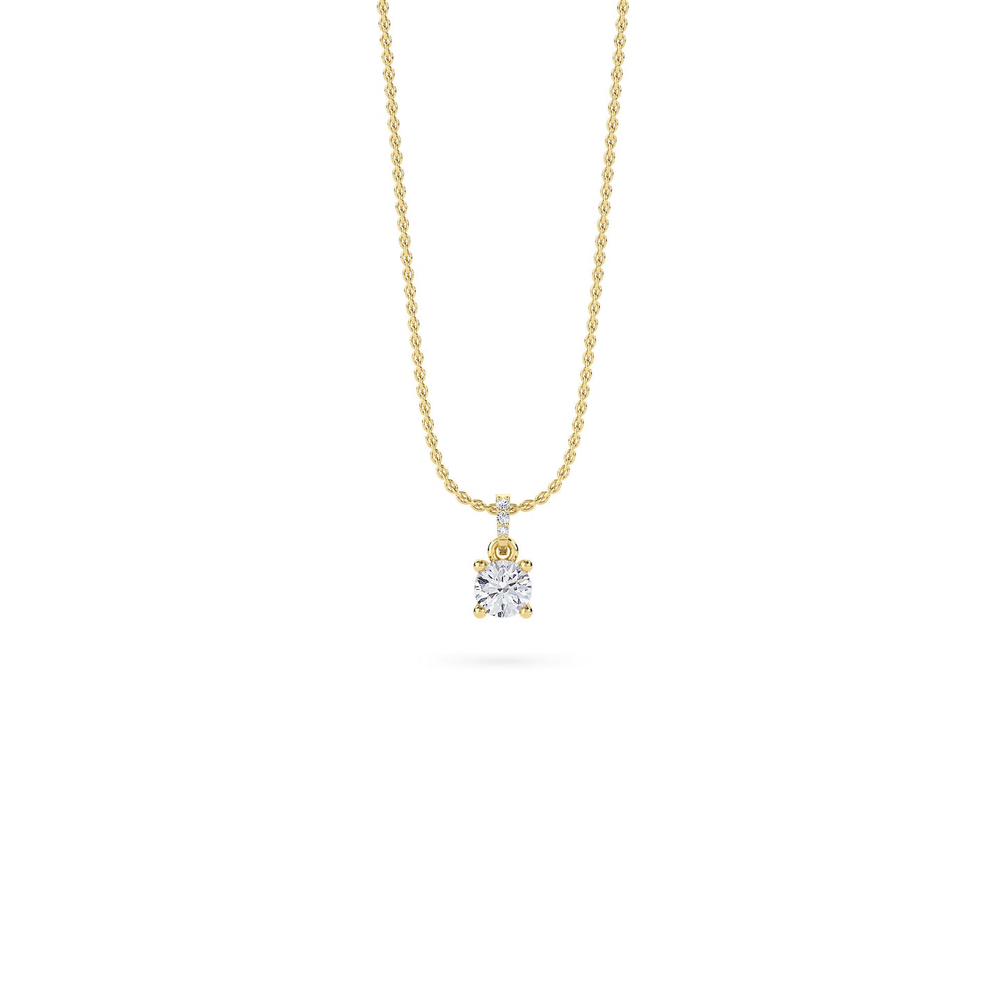 18 KT Gold Lab Grown Diamond Pendant