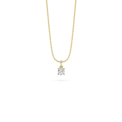 18 KT Gold Lab Grown Diamond Pendant