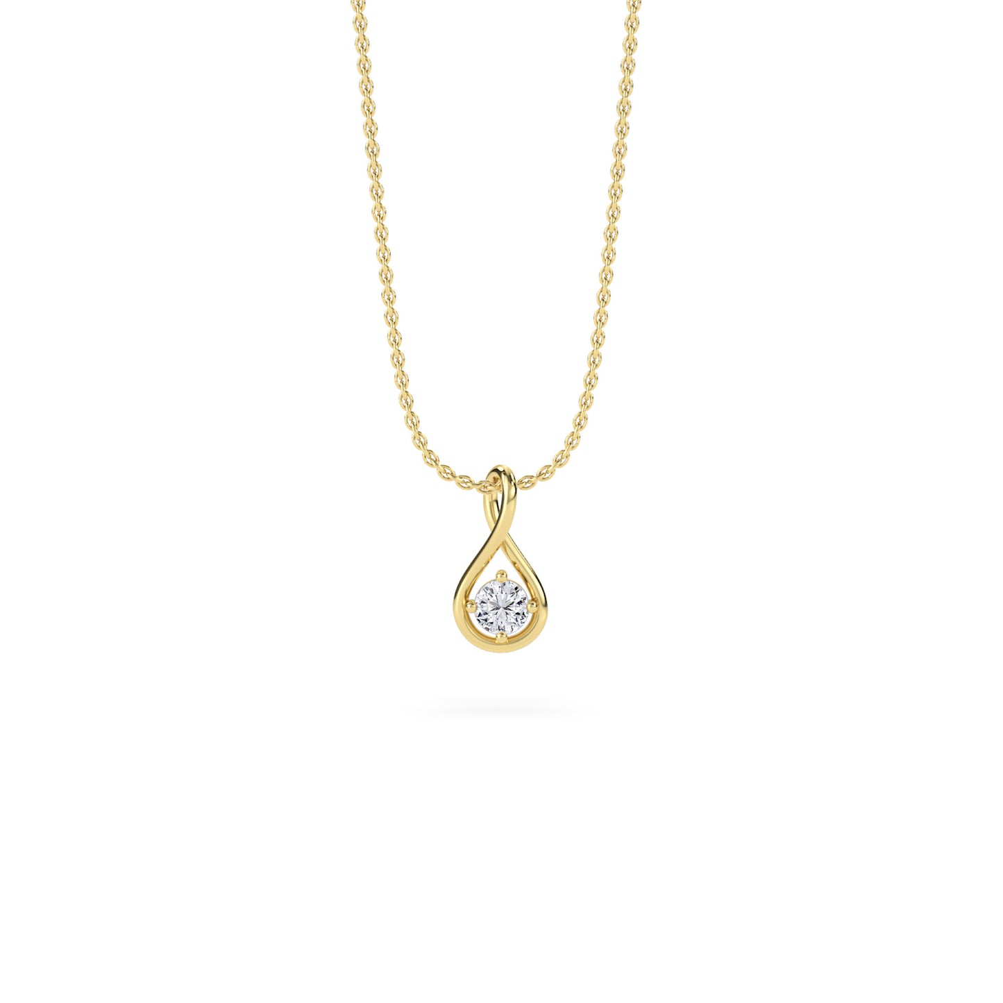 18 KT Gold Lab Grown Diamond Pendant