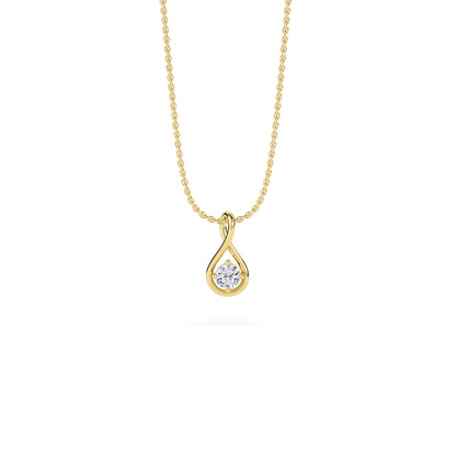 18 KT Gold Lab Grown Diamond Pendant