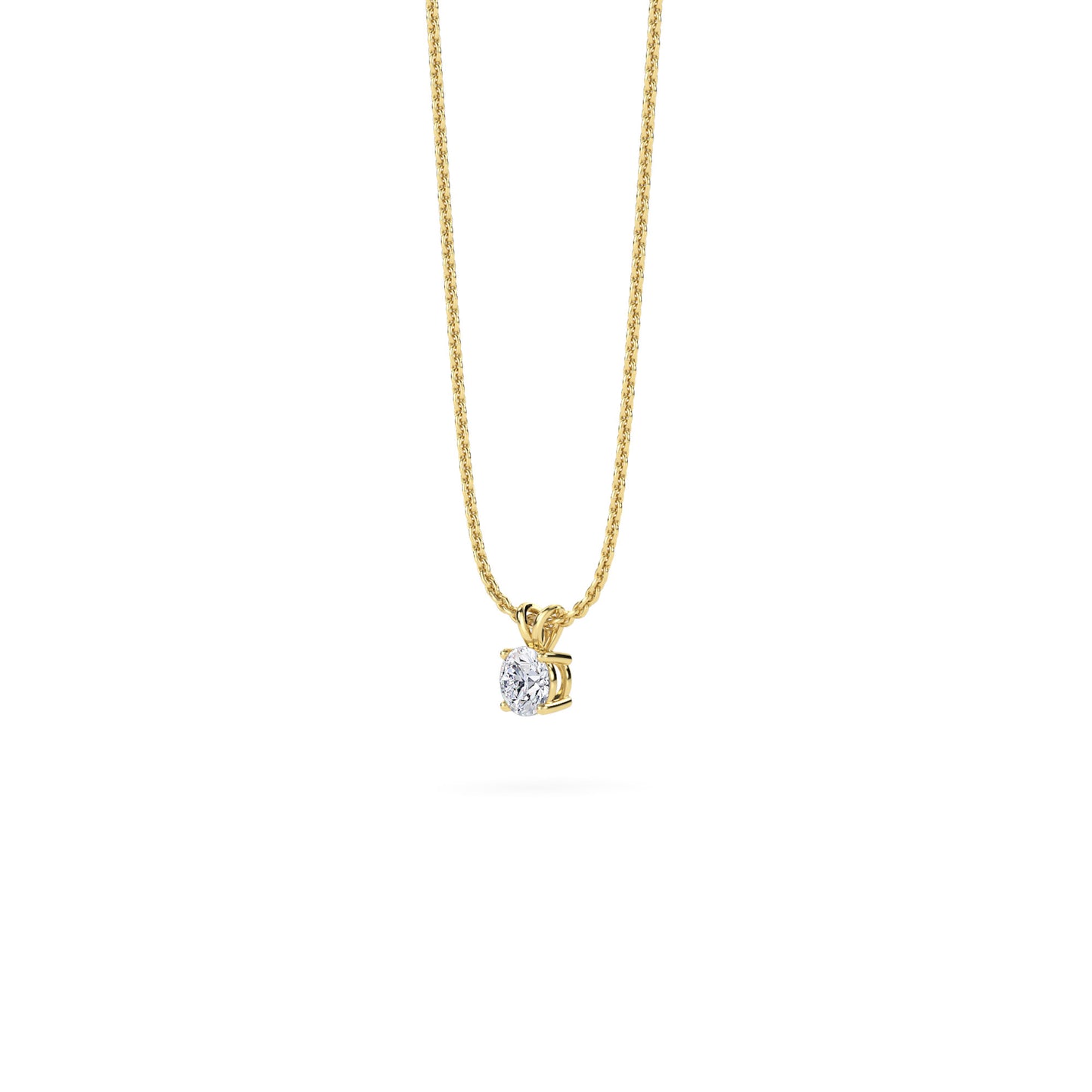 18 KT Gold Lab Grown Diamond Pendant