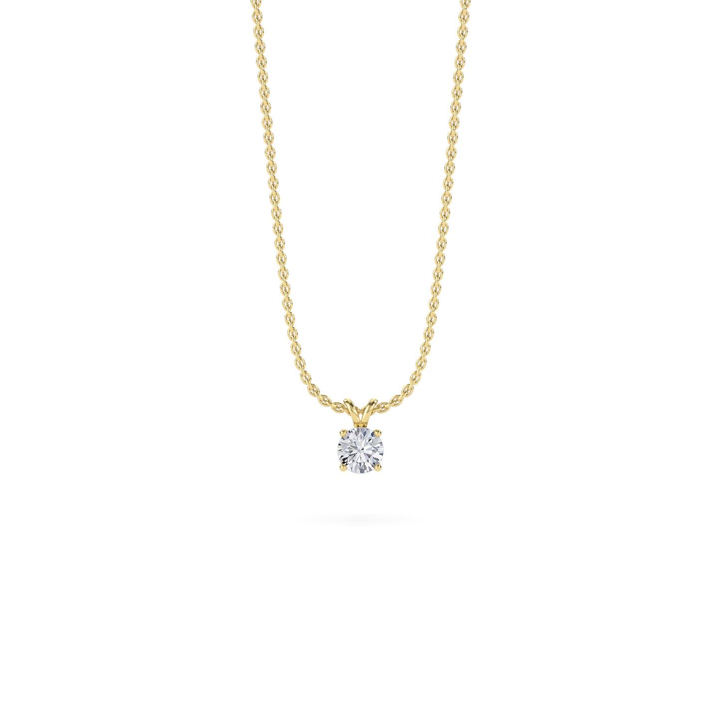 18 KT Gold Lab Grown Diamond Pendant