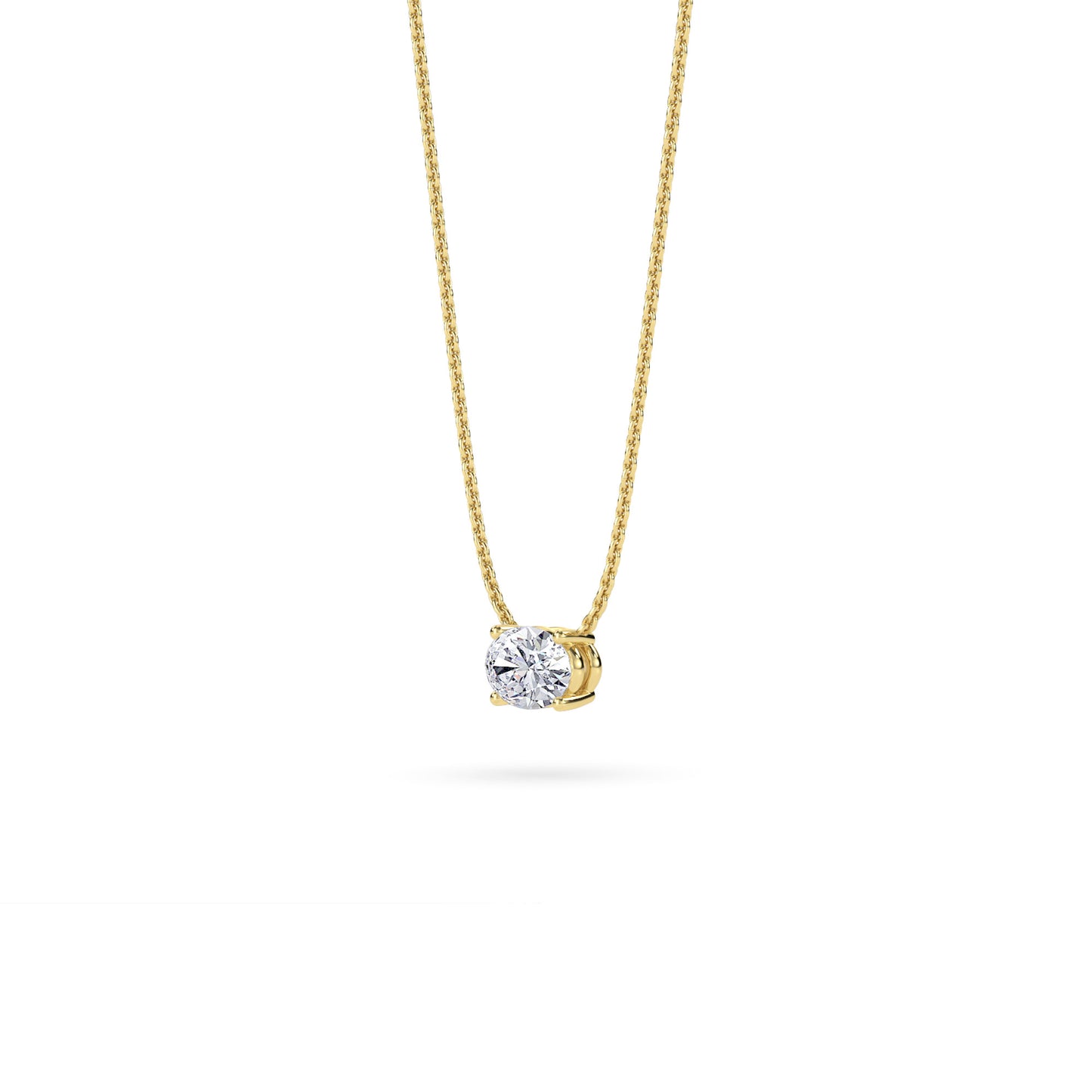 18 KT Gold Lab Grown Diamond Pendant