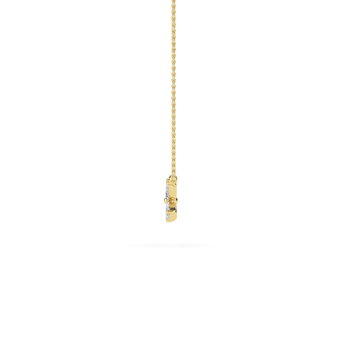 18 KT Gold Lab Grown Diamond Pendant