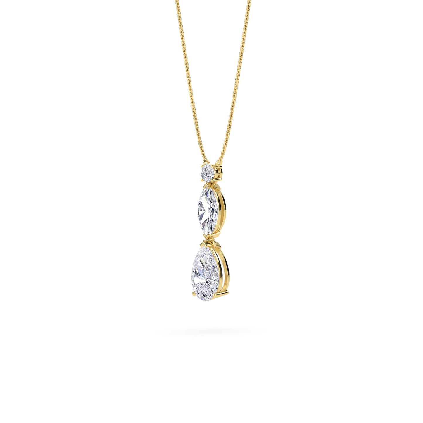 18 KT Gold Lab Grown Diamond Pendant