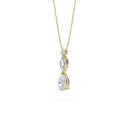 18 KT Gold Lab Grown Diamond Pendant