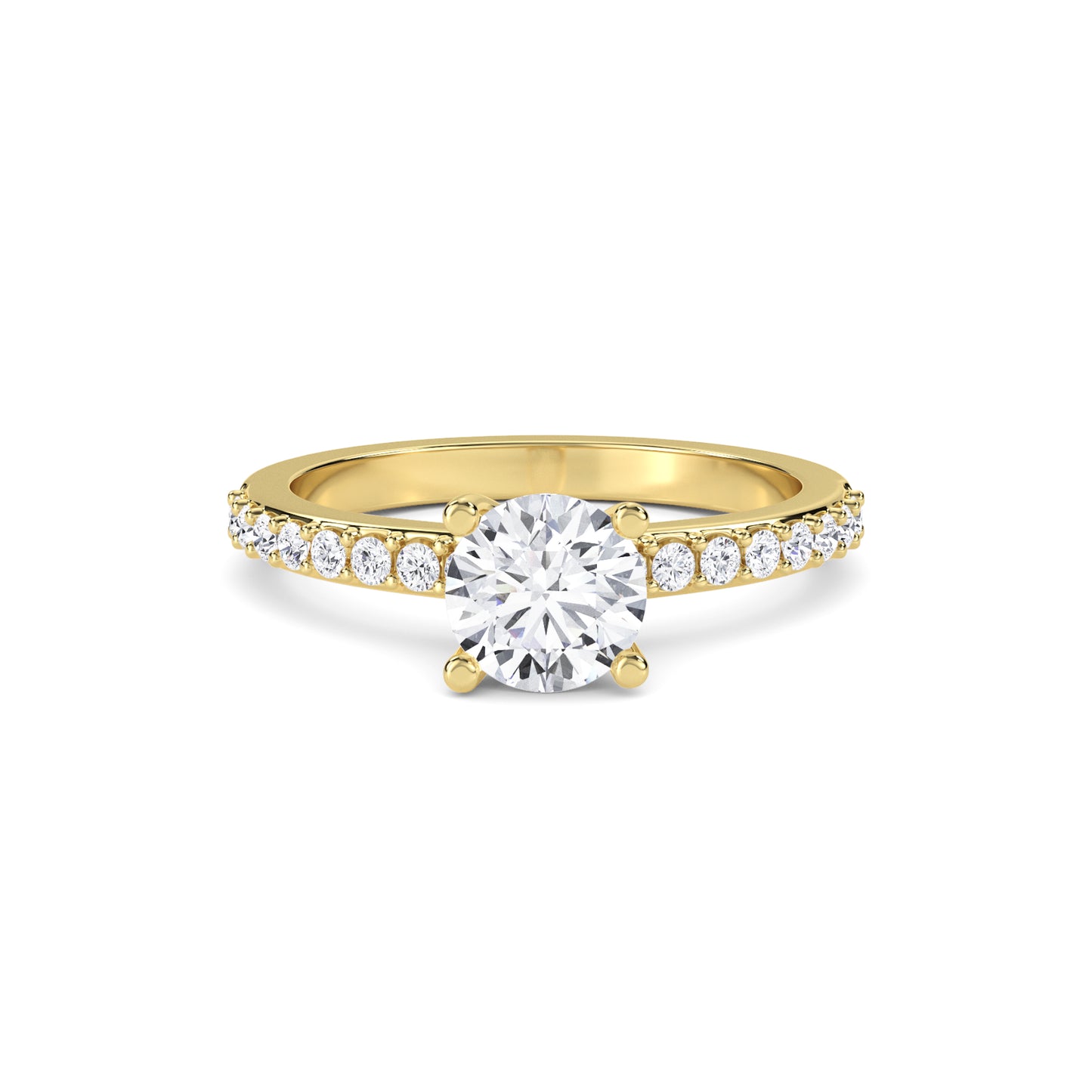 18 KT Gold Lab Grown Diamond Vintage Anniversary Ring for Women