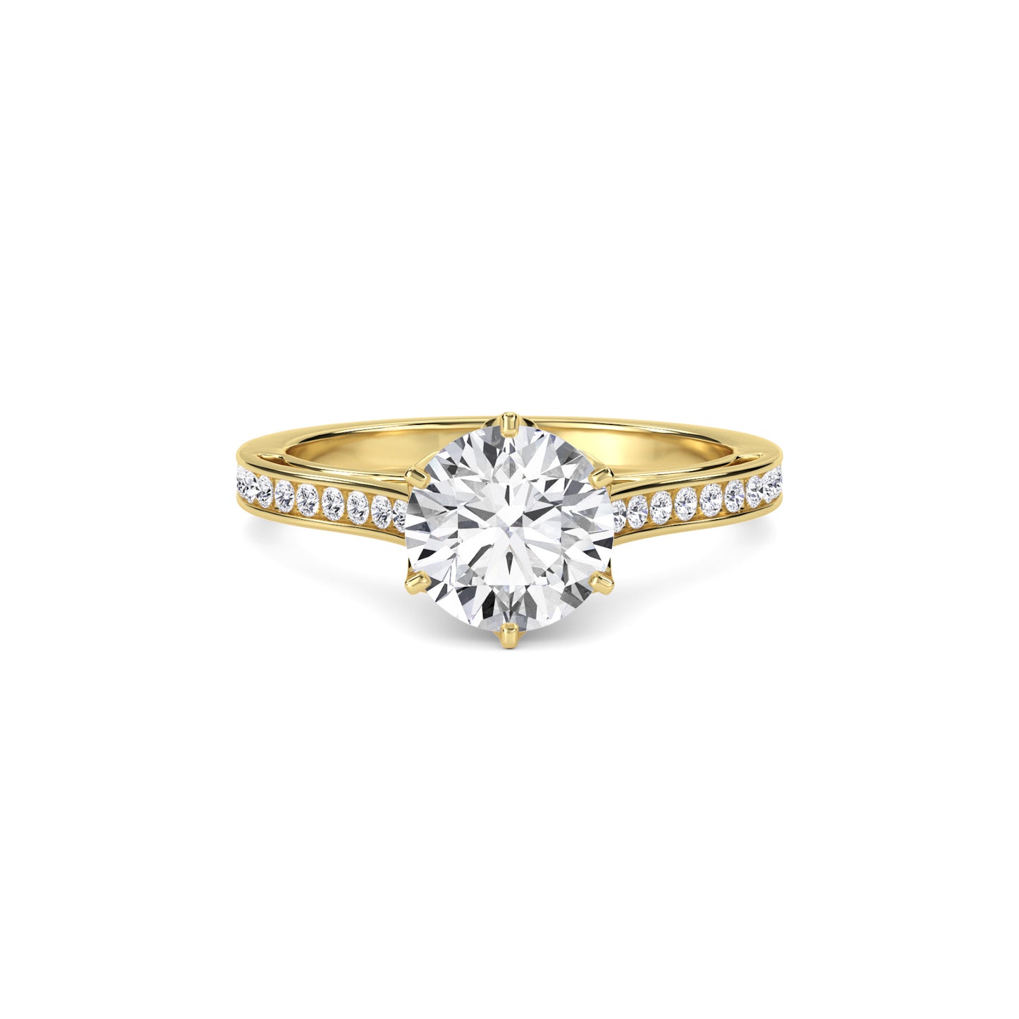 18 KT Gold Lab Grown Diamond Elegant Solitaire Ring for Women