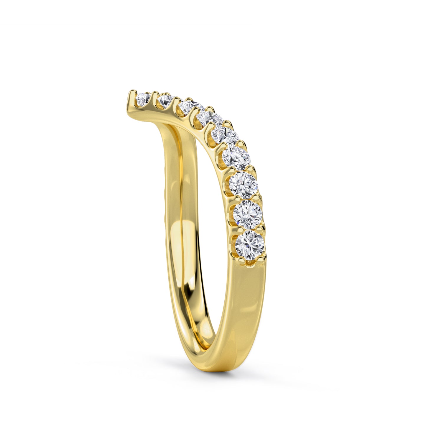 18 KT Gold Lab Grown Diamond Graceful Simplicity Ring for Women