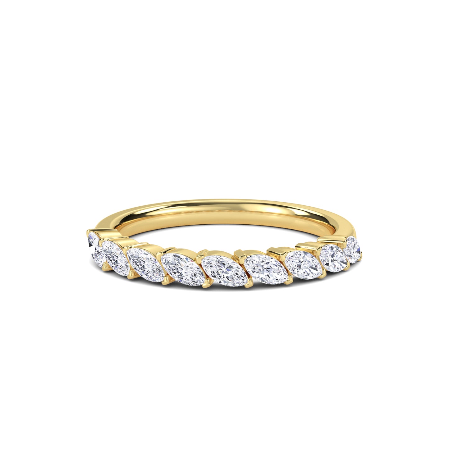 18 KT Gold Lab Grown Diamond Forever Timeless Band Ring for Women