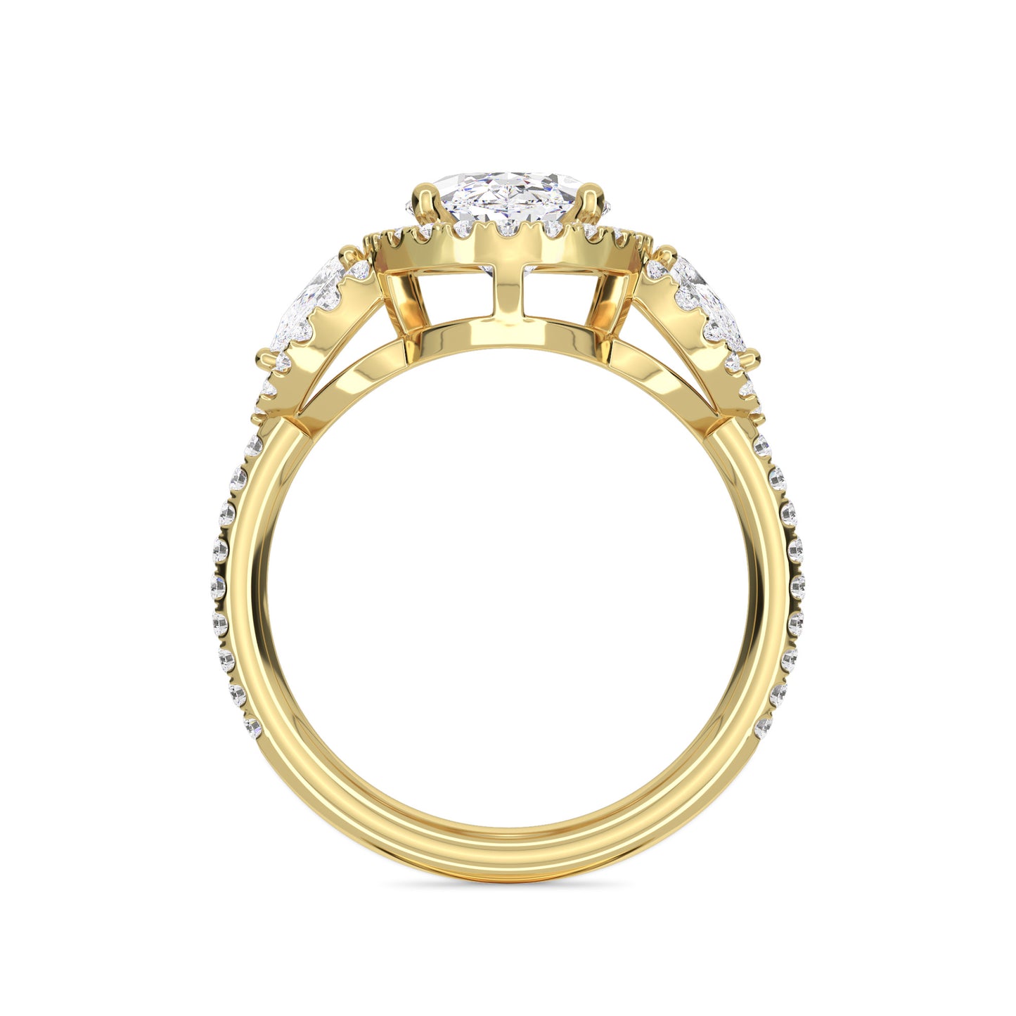 18 KT Gold Lab Grown Diamond Ring for Women