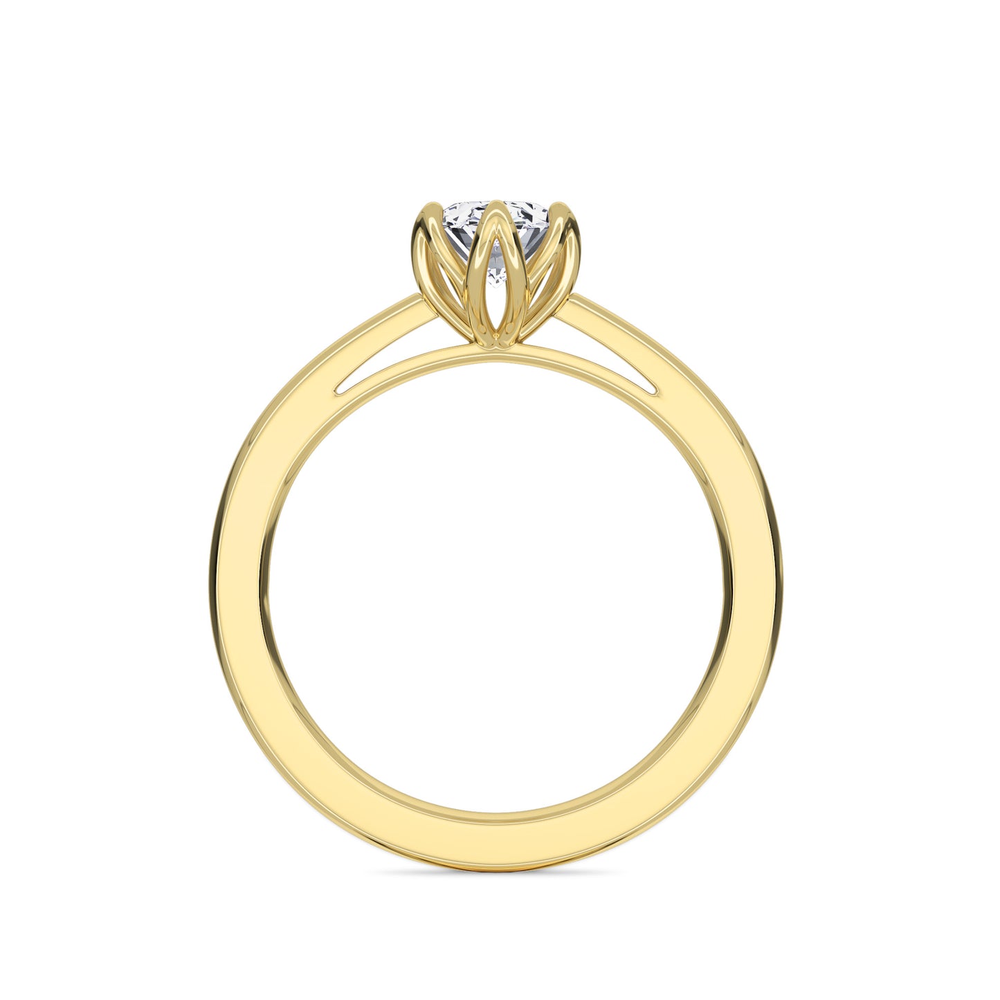 18 KT Gold Lab Grown Diamond Elegant Solitaire Ring for Women