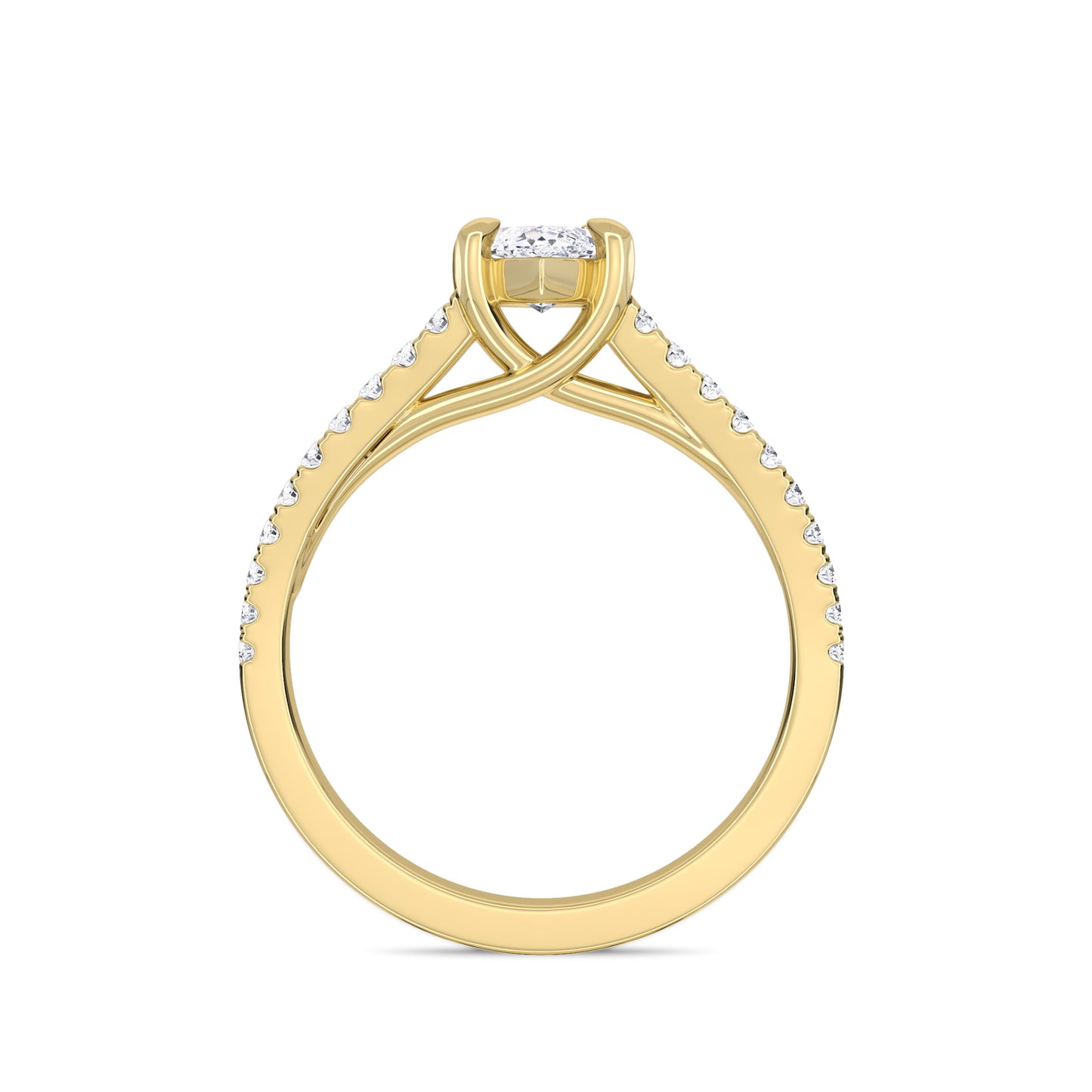 18 KT Gold Lab Grown Diamond Vintage-Inspired Wedding Ring for Women